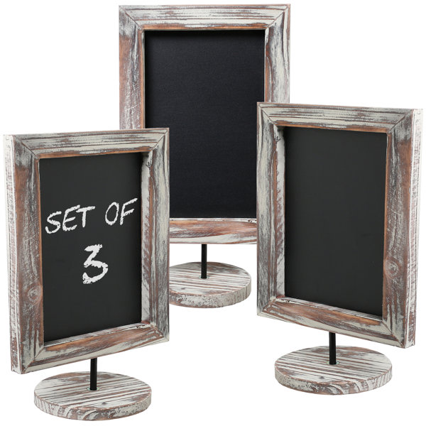 Rosalind Wheeler Tabletop Wood Decorative Message Board Chalkboard Wayfair